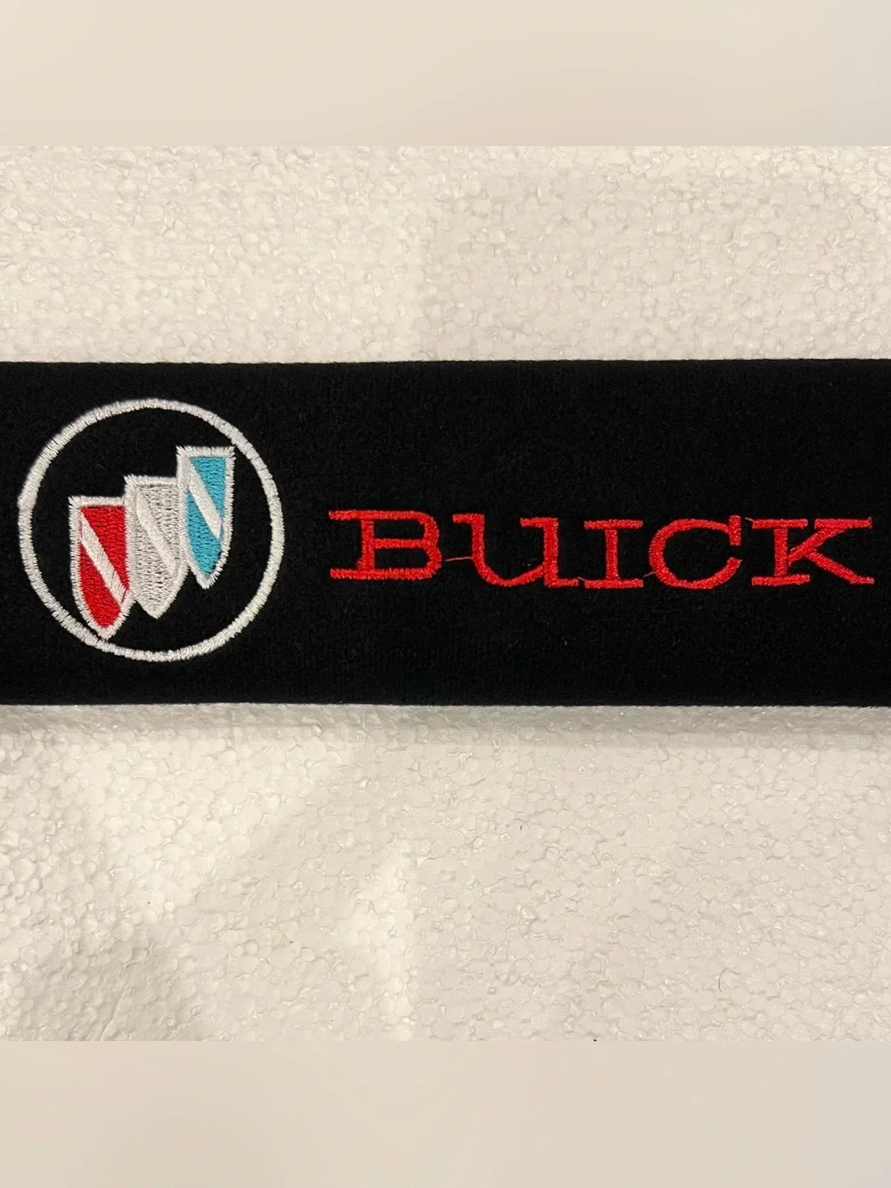 BUICK Black, Red, White & Blue Seat Belt Shoulder Cushions